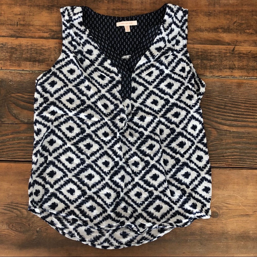 Split neck blouse